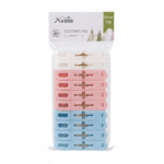 Pastel Clothes Pegs Set of 12 Durable Plastic Laundry Clips