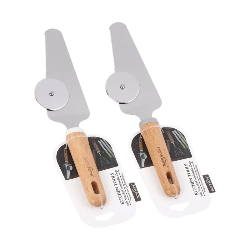 TK Kitchen Utensil Set – Wooden Handle Stainless Steel Tools