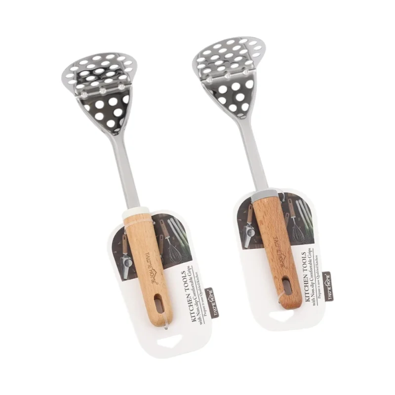 TK Kitchen Utensil Set – Wooden Handle Stainless Steel Tools