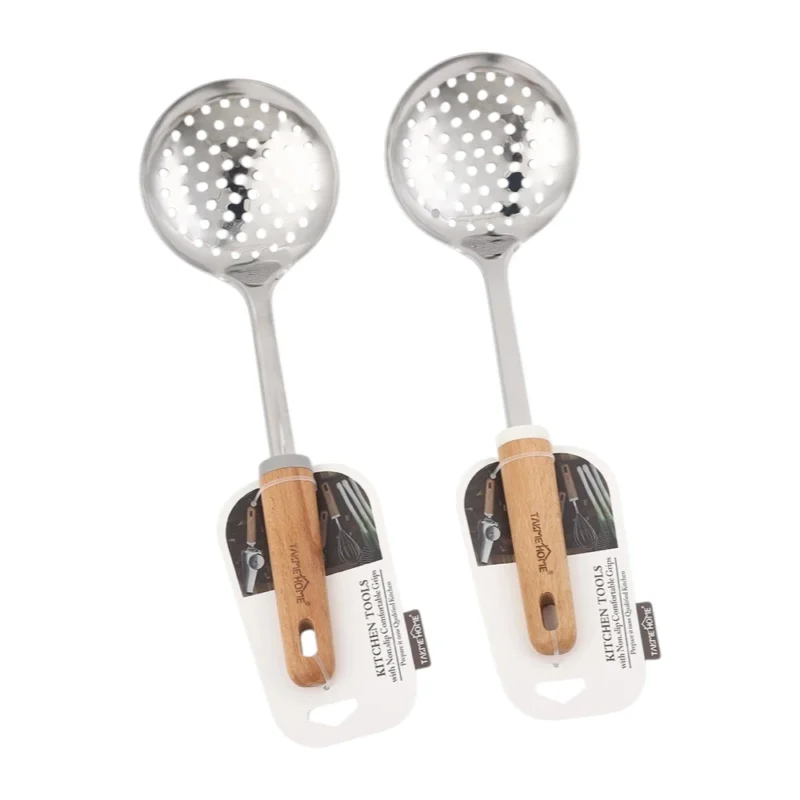 TK Kitchen Utensil Set – Wooden Handle Stainless Steel Tools