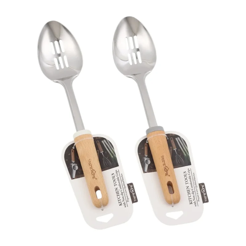 TK Kitchen Utensil Set – Wooden Handle Stainless Steel Tools