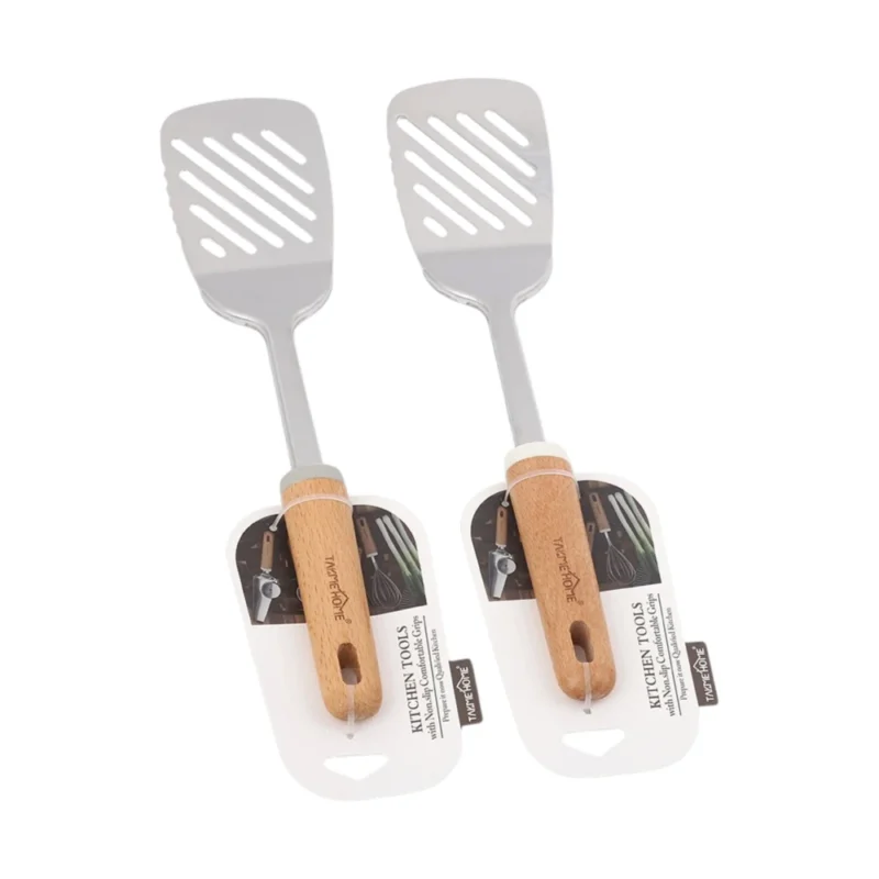 TK Kitchen Utensil Set – Wooden Handle Stainless Steel Tools
