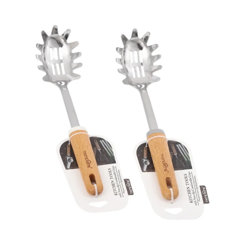 TK Kitchen Utensil Set – Wooden Handle Stainless Steel Tools
