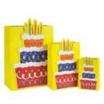 TK Birthday Gift Bag – Cake & Candle Designs with Rope Handles