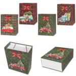 TK Christmas Gift Bag – Plaid Christmas Truck Designs