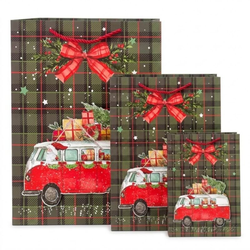 tk_christmas_gift_bag_green_plaid_christmas_truck