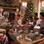 TK Christmas Gift Bag – Plaid Christmas Truck Designs