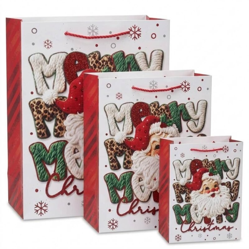 TK Festive Gift Bag – Santa, Reindeer & Gingerbread