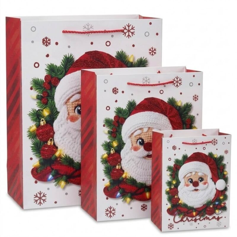 TK Festive Gift Bag – Santa, Reindeer & Gingerbread