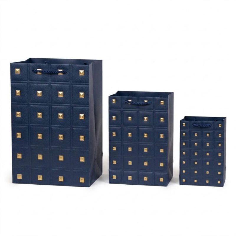 TK Quilted Gift Bag with Gold Studs