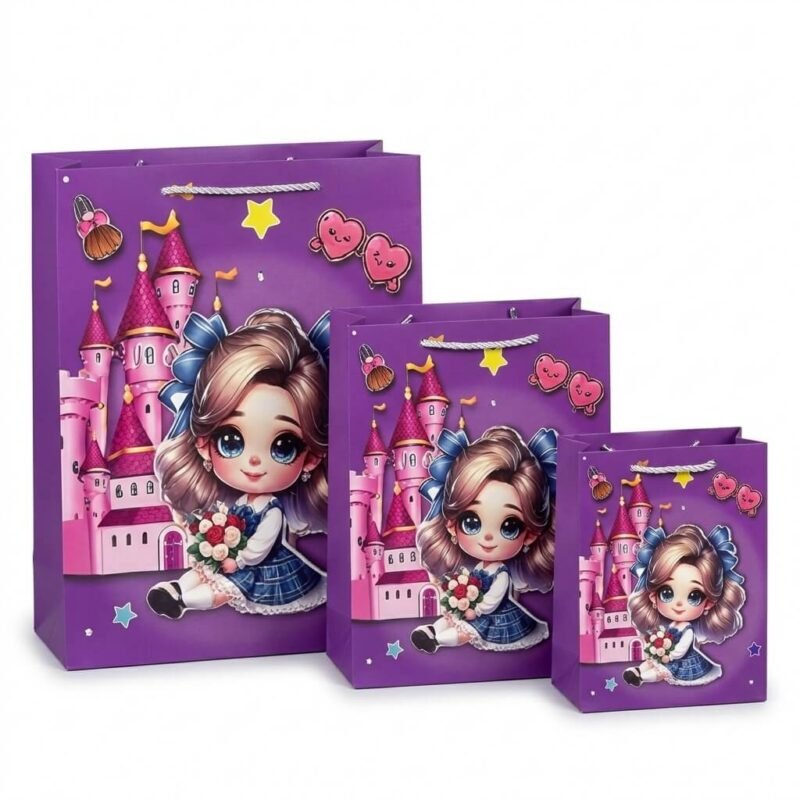 TK Kids Gift Bag – Princess & Castle Designs with Rope Handles