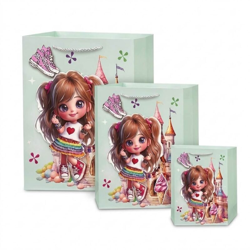 TK Kids Gift Bag – Princess & Castle Designs with Rope Handles