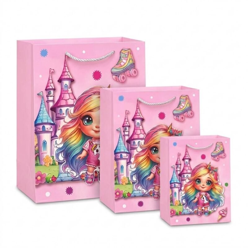 TK Kids Gift Bag – Princess & Castle Designs with Rope Handles