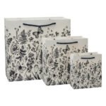 TK Navy Floral Gift Bag – Elegant Botanical Design