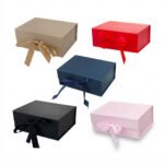 TK Solid Color Gift Box with Ribbon – Large, Medium & Small