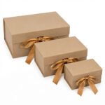 TK Solid Color Gift Box with Ribbon – Large, Medium & Small