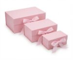 TK Solid Color Gift Box with Ribbon – Large, Medium & Small
