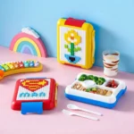 DIY Pixel Art Lunch Box – 1.1L Leak-Proof with 500 Building Blocks