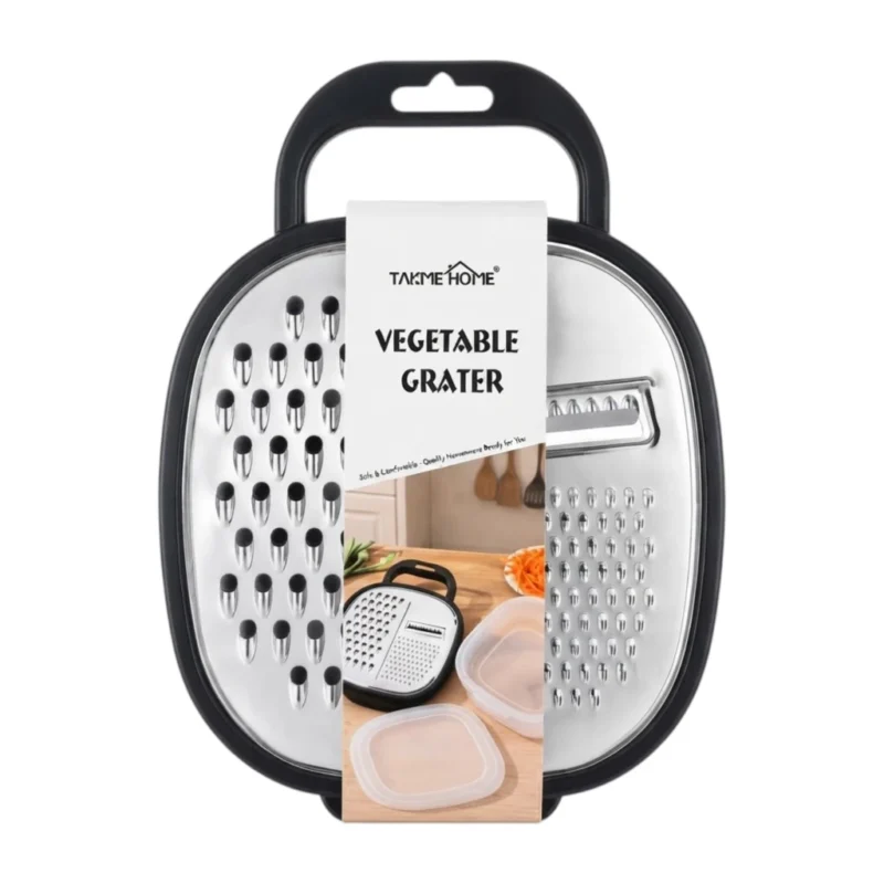 TK Stainless Steel Vegetable Grater, Built-In Storage Box