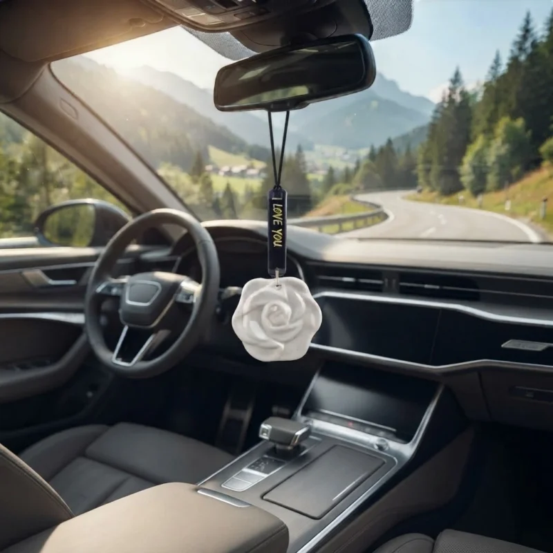TK Car Fragrance Stone – Flower Shape with Hanging Strap
