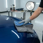TK 2-Sided Vehicle Microfiber Cleaning Cloth – Grey & Blue