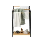 TK Bamboo Bathroom Towel Rack with Storage Shelf – 51 × 31 × 85 cm