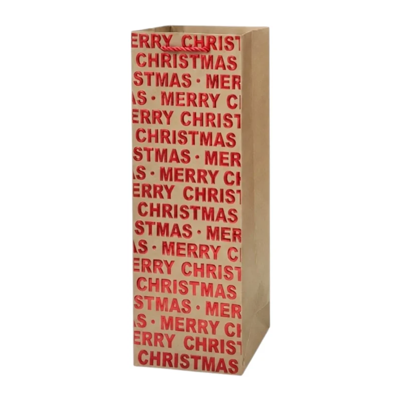 TK Christmas Wine Gift Bag – Merry Christmas Design