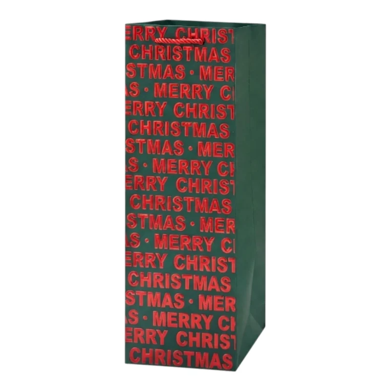 TK Christmas Wine Gift Bag – Merry Christmas Design