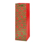 TK Christmas Wine Gift Bag – Merry Christmas Design