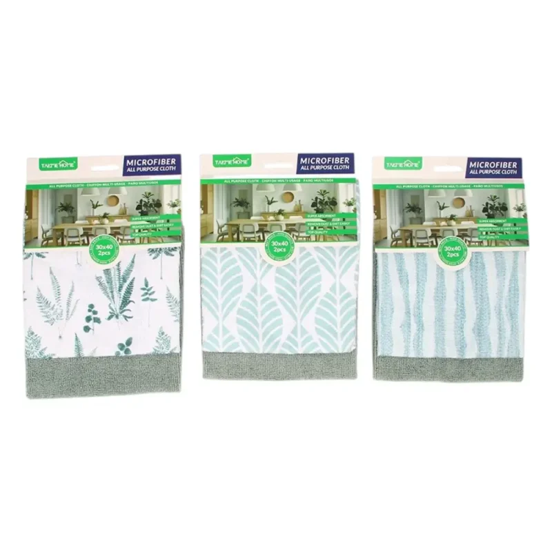 TK Botanical Microfiber Cleaning Cloths – All-Purpose 30×40cm Set of 2