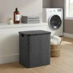 TK Fabric Laundry Basket with Flip-Top Lid – Rectangular
