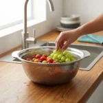 TK Stainless Steel Colander, Drain Basket with Handles